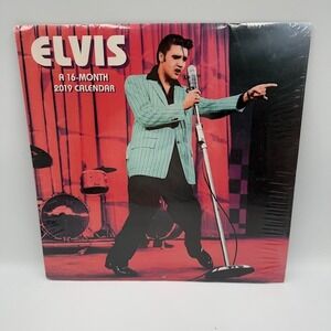 Elvis Presley 2019 16 Month Calendar NEW with Bonus Wallpaper Mead
